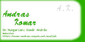 andras komar business card